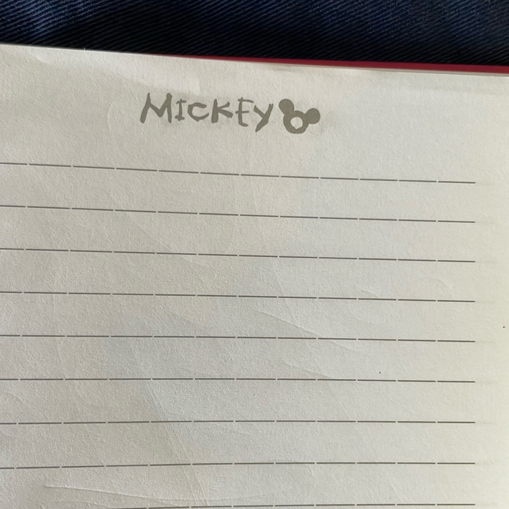 Mickey Autograph Mini Notebook - Red - Picture 7 of 15